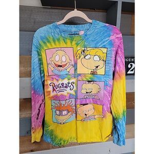 Rugrats T Shirt Long Sleeve‎ Nickelodeon Tye Dye Graphic Size S